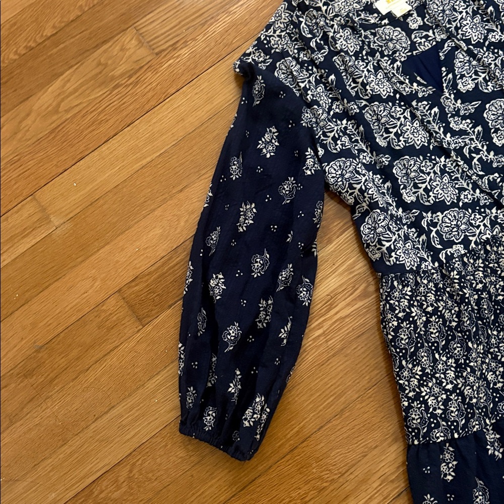 Navy Blue Women's Carlita Tiered Dress Maeve by Anthropologie Small Petite - Picture 7 of 7